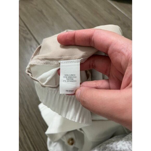 EUC J.Jill Women's Linen Stretch Shorts Elastic Waist - Picture 5 of 5